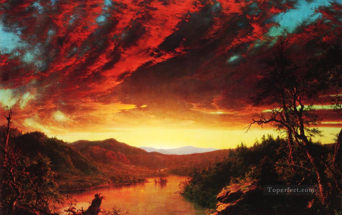 Twilight in the Wilderness scenery Hudson River Frederic Edwin Church Oil Paintings